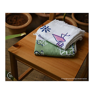 Cotton Waffle Bath Towel - Tides and Tales Pack (Pack of 2)