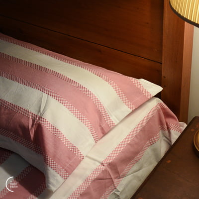 Align Collection Cotton Bedsheet - Pink (90x100)
