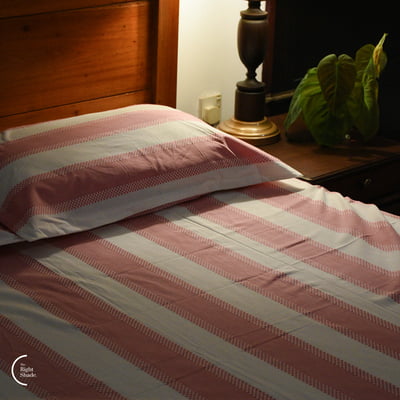 Align Collection Cotton Bedsheet - Pink (90x100)