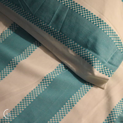 Align Collection Cotton Bedsheet - Blue (90x100)