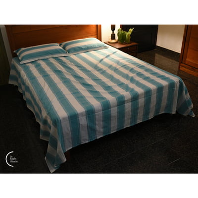 Align Collection Cotton Bedsheet - Blue (90x100)