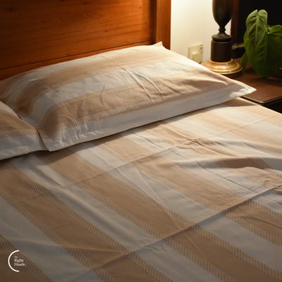 Align Collection Cotton Bedsheet - Beige (90x100)