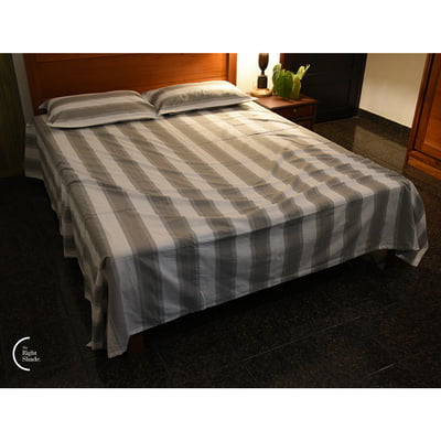 Align Collection Cotton Bedsheet - Grey (90x100)