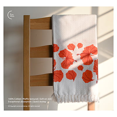 Cotton Waffle Bath Towel (new) - Tropical Lush Pack (Pack of 2)