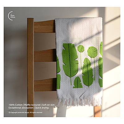 Cotton Waffle Bath Towel (new) - Tropical Lush Pack (Pack of 2) Cotton Waffle Bath Towel (new) - Tropical Lush Pack (Pack of 2)