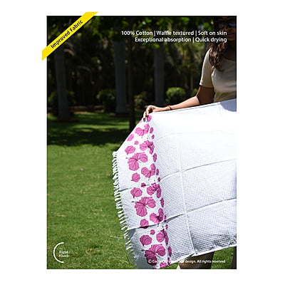 Cotton Waffle Bath Towel - Tropical Night Pack (Pack of 2)