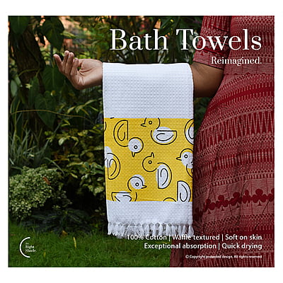 Cotton Waffle Bath Towel - Itsy Ally Pack (Pack of 2) Cotton Waffle Bath Towel - Itsy Ally Pack (Pack of 2)