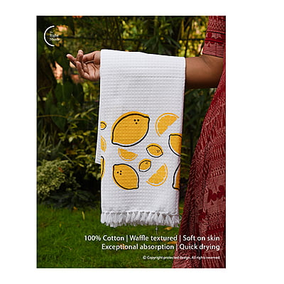 Cotton Waffle Bath Towel (new) - Flying Fruits Pack (Pack of 2) Cotton Waffle Bath Towel (new) - Flying Fruits Pack (Pack of 2)