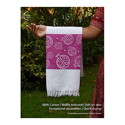 Cotton Waffle Bath Towel (new) - Flying Fruits Pack (Pack of 2) Cotton Waffle Bath Towel (new) - Flying Fruits Pack (Pack of 2)