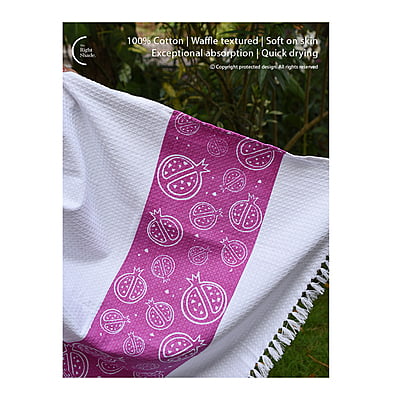 Cotton Waffle Bath Towel (new) - Flying Fruits Pack (Pack of 2) Cotton Waffle Bath Towel (new) - Flying Fruits Pack (Pack of 2)