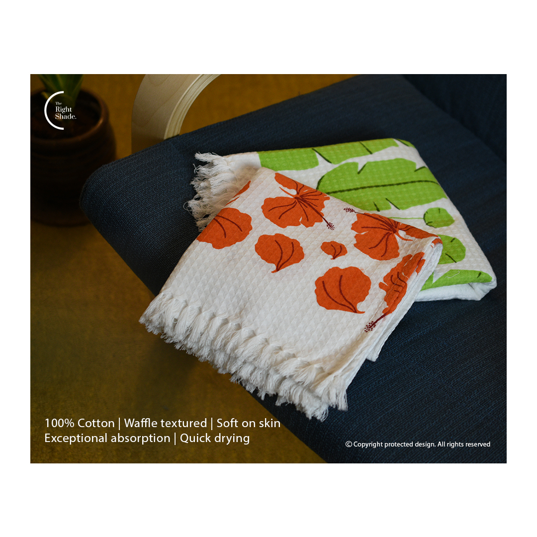 Cotton Waffle Bath Towel (new) - Tropical Lush Pack (Pack of 2) Cotton Waffle Bath Towel (new) - Tropical Lush Pack (Pack of 2)