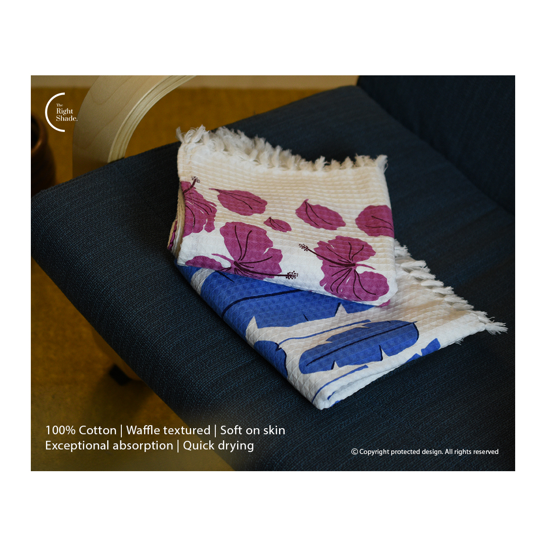 Cotton Waffle Bath Towel - Tropical Night Pack (Pack of 2) Cotton Waffle Bath Towel - Tropical Night Pack (Pack of 2)