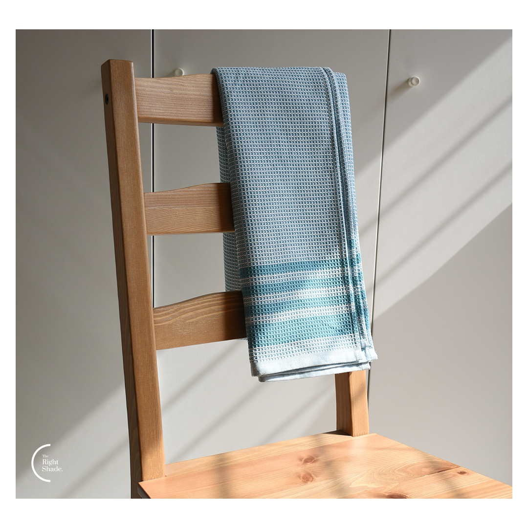 Cotton Handloom bath towel - Pale turquoise