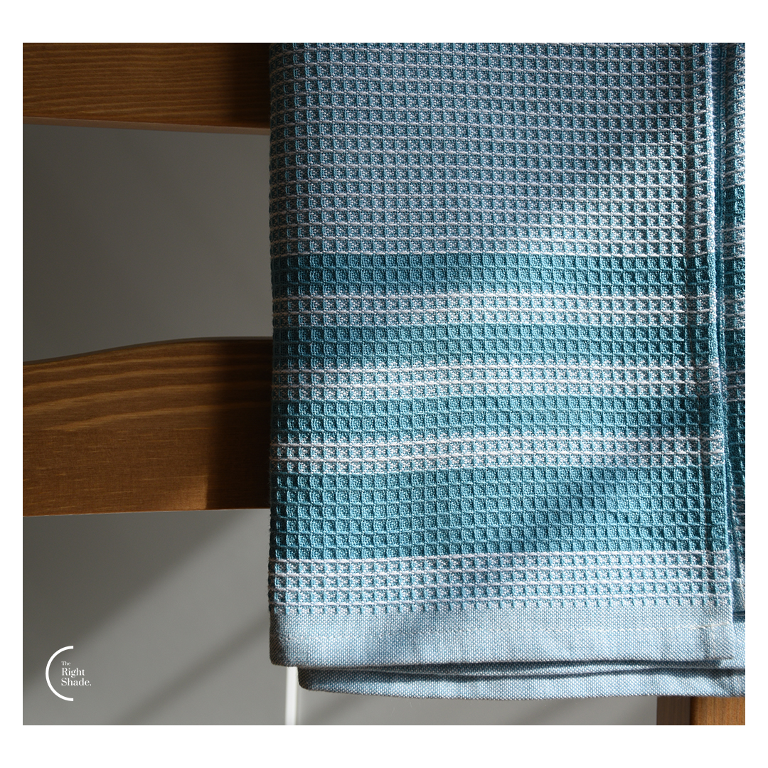 Cotton Handloom bath towel - Pale turquoise