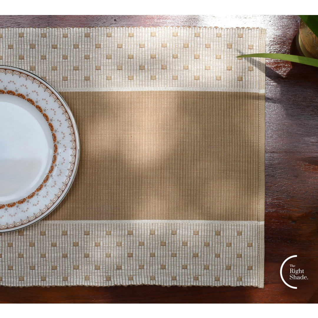 Ripple Handloom Placemats - Coffee Love (Pack of 2)