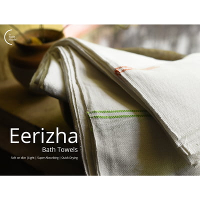 Eerizha Traditional Handloom Bath Towel (Pack of 4)