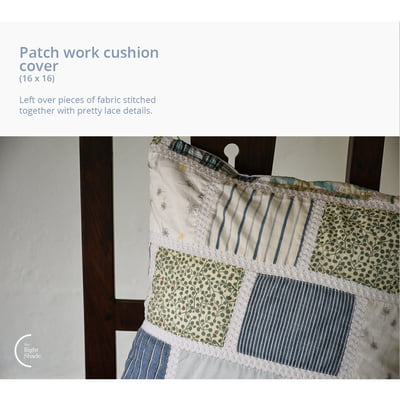 Cushion Cover - Patchwork with lace